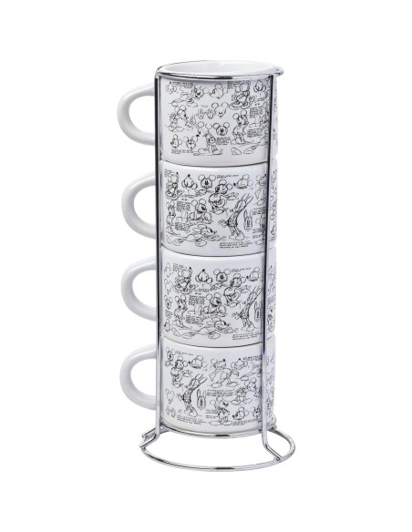 Conjunto de 4 tazas de espresso apilables Silver Buffalo Mickey Mouse