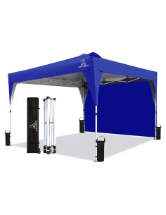 Carpa Plegable MAOO 3x3m Impermeable con Pared Lateral Azul
