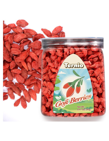 Bayas de Goji Orgánicas Ternio - 232g - 100% Naturales