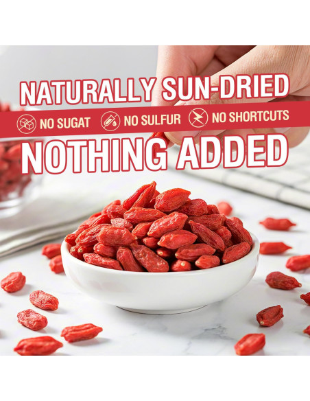 Bayas de Goji Orgánicas Ternio - 232g - 100% Naturales