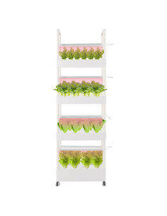 Sistema Hidropónico Vertical Fenorel 56 Plantas 4 Niveles LED 32L