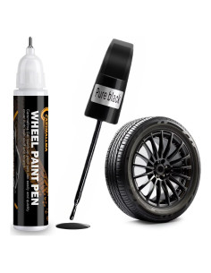 Pintura de Retoque para Llantas Carsmallma Negra 12 ml 2 en 1