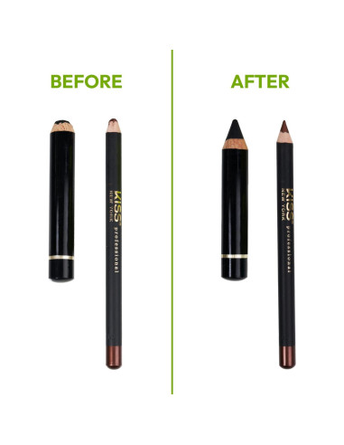 Sacapuntas Doble Profesional Kiss New York para Lápices Cosméticos