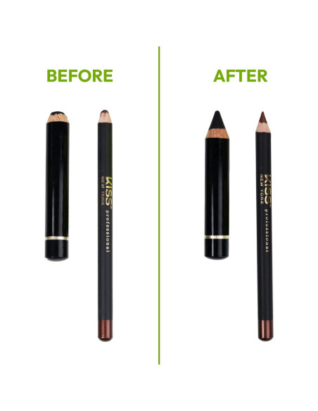 Sacapuntas Doble Profesional Kiss New York para Lápices Cosméticos