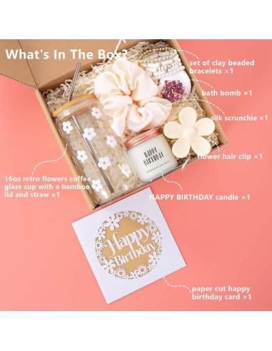 Caja de Regalo de Cumpleaños JTEWB con Taza y Accesorios 7pcs