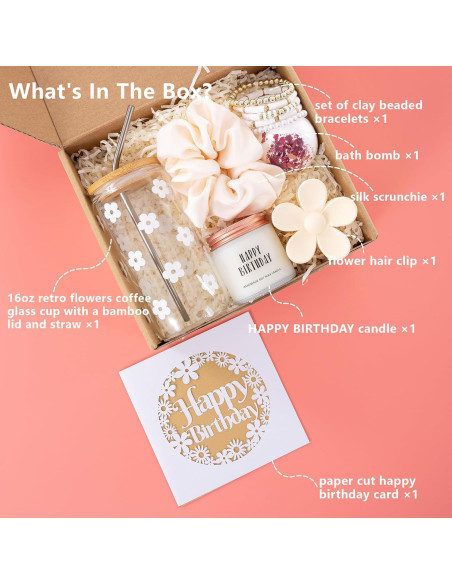 Caja de Regalo de Cumpleaños JTEWB con Taza y Accesorios 7pcs