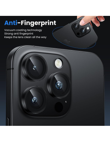 Protector de Lente de Cámara WSKEN para iPhone 16 Pro/Max - Cristal Templado 9H