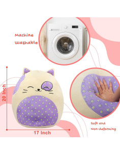 Almohada de Felpa Gigante Gatito Mushymallow 50.8 cm Floral 2