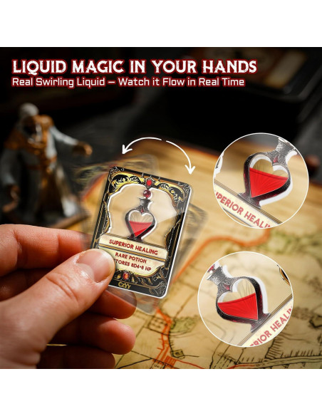 Juego de Tarjetas de Poción de Curación CZYY - 15 Fichas Acrílicas