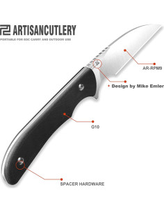 Cuchillo Táctico ArtisanCutlery Sea Snake ATZ-1842 Hoja 8 cm 2