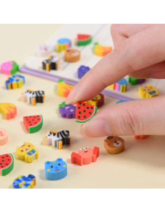 300 Mini Borradores de Animales y Frutas MGTECH 1-1.5 cm 2