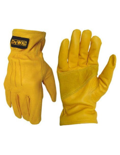 Guantes de Trabajo de Cuero DeWalt DPG32 - Grande, Amarillo