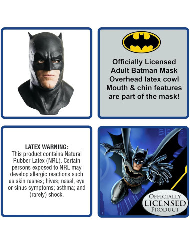 Máscara de látex de espuma Rubies Batman v Superman