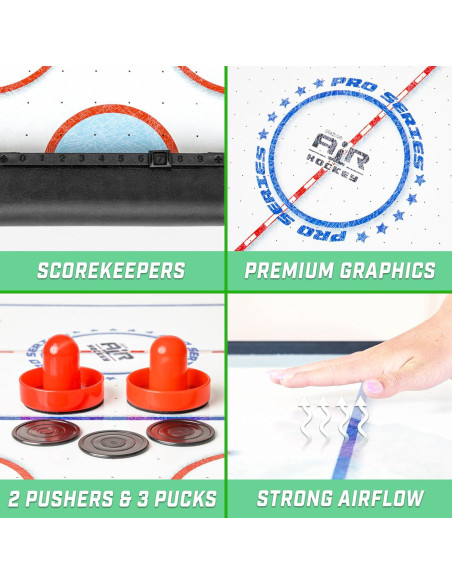 Mesa de Hockey de Aire GoSports 76.2 cm para Niños - Negro