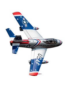Avión RC FMS F-86 Skyblazer 80mm Azul PNP para Adultos