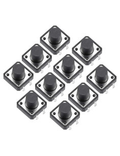 Interruptor Táctil Momentáneo uxcell 12x12x8mm 10PCS