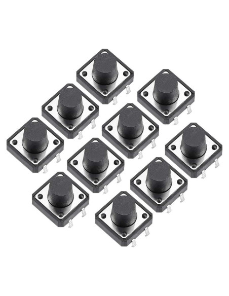 Interruptor Táctil Momentáneo uxcell 12x12x8mm 10PCS