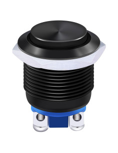 Interruptor de Botón Momentáneo Twidec 19mm Negro IP65