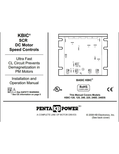 Controlador de Motor DC KB Electronics KBIC-225 1.5 HP