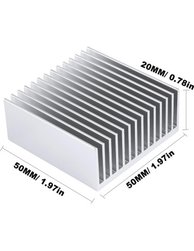 Kit de 4 Disipadores de Calor Aluminio 50x50x20mm Awxlumv