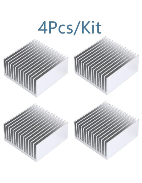 Kit de 4 Disipadores de Calor Aluminio 50x50x20mm Awxlumv