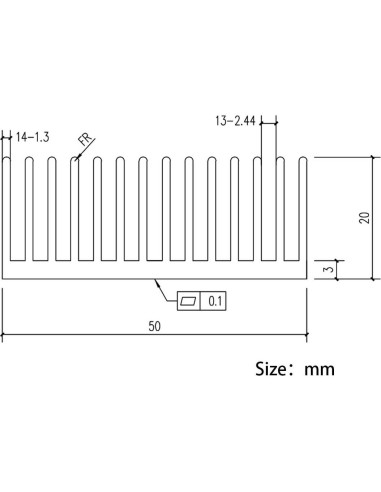Kit de 4 Disipadores de Calor Aluminio 50x50x20mm Awxlumv