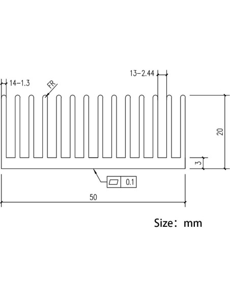Kit de 4 Disipadores de Calor Aluminio 50x50x20mm Awxlumv