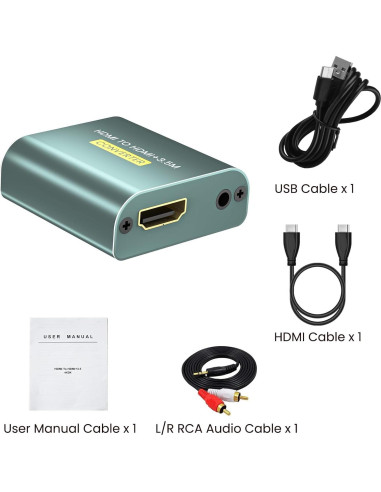 Extractor de Audio HDMI Hdiwousp 4K a 3.5mm Estéreo