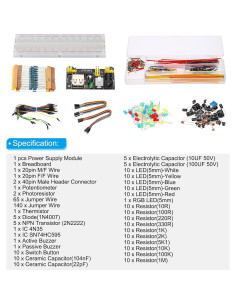 Kit de Componentes Electrónicos PATIKIL 420 Pcs 37 Valores 2