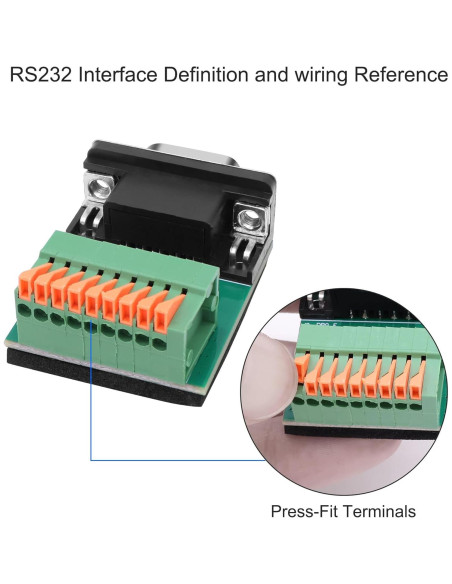 Adaptador RS232 DB9 D-SUB a 9 Pines Sin Soldadura Yingtuyou