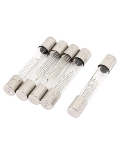 Fusibles de Tubo de Vidrio Uxcell 5 Piezas 6x40mm 5KV 0.8A