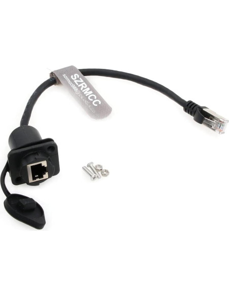 Conector RJ45 Macho a Hembra a Prueba de Agua SZRMCC 20cm