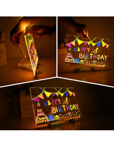 Tablero de Borrado en Seco ENUOLI 30x19.8cm con Luz LED