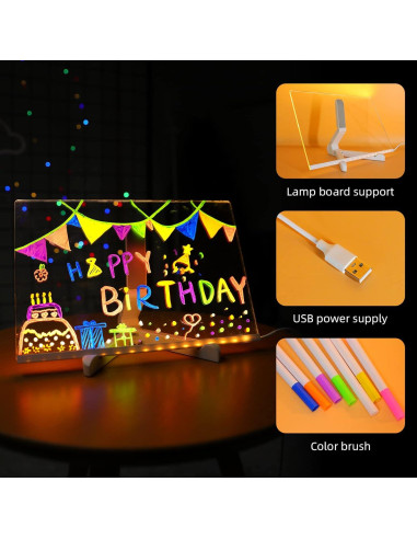 Tablero de Borrado en Seco ENUOLI 30x19.8cm con Luz LED