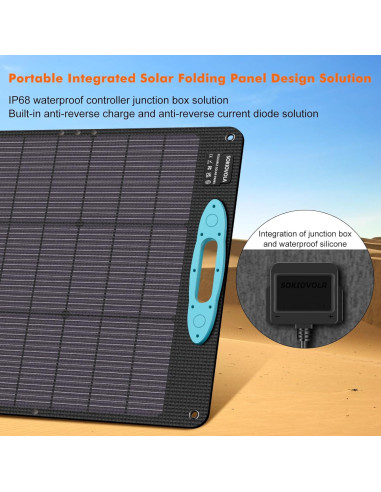 Panel Solar Plegable SOKIOVOLA 200W Monocristalino IP68