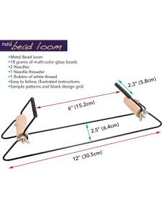 Kit de Telar de Cuentas de Metal The Beadsmith - Incluye 1000 Cuentas de Vidrio 2