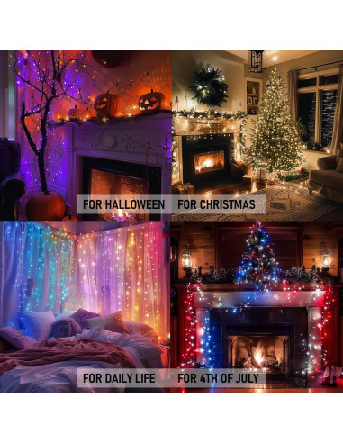 Luces de Navidad Inteligentes RGB Dazzle Bright 20M 200 LED