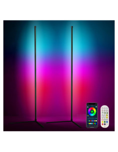 2 Lámparas de Pie RGB Fntek con Control Remoto y APP Bluetooth