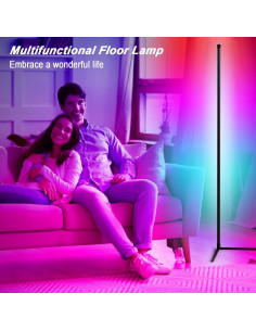 2 Lámparas de Pie RGB Fntek con Control Remoto y APP Bluetooth 2