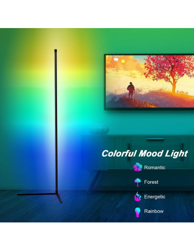 2 Lámparas de Pie RGB Fntek con Control Remoto y APP Bluetooth