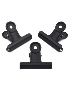 Clips de Papel Coideal Negros 5 cm - Paquete de 20 Clips de Metal