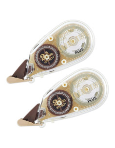 Cinta Correctora PLUS WH-812Y Color Crema 2.5mm Set de 2