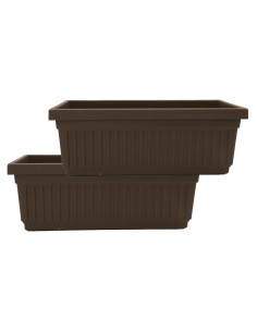 Caja de Macetas Larga The HC Companies 76.2 cm Chocolate Paquete 2