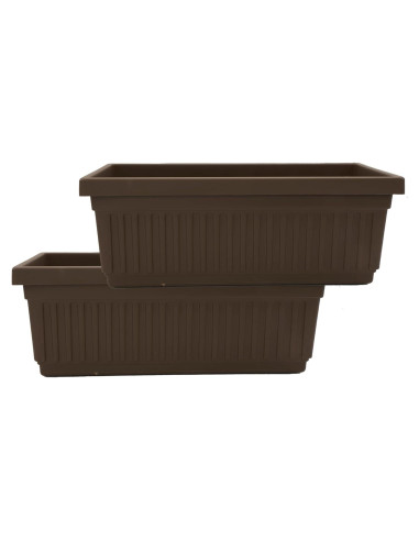 Caja de Macetas Larga The HC Companies 76.2 cm Chocolate Paquete 2