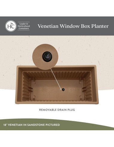 Caja de Macetas Larga The HC Companies 76.2 cm Chocolate Paquete 2