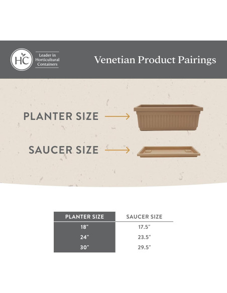 Caja de Macetas Larga The HC Companies 76.2 cm Chocolate Paquete 2