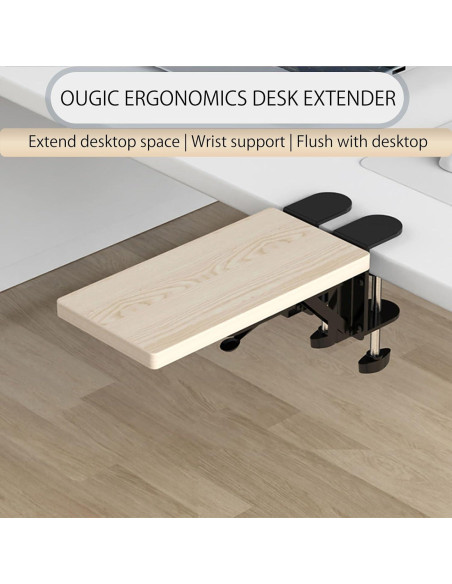 Bandeja de extensión ergonómica WITPOCE 30x15 cm Arce