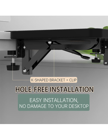 Bandeja de extensión ergonómica WITPOCE 30x15 cm Arce