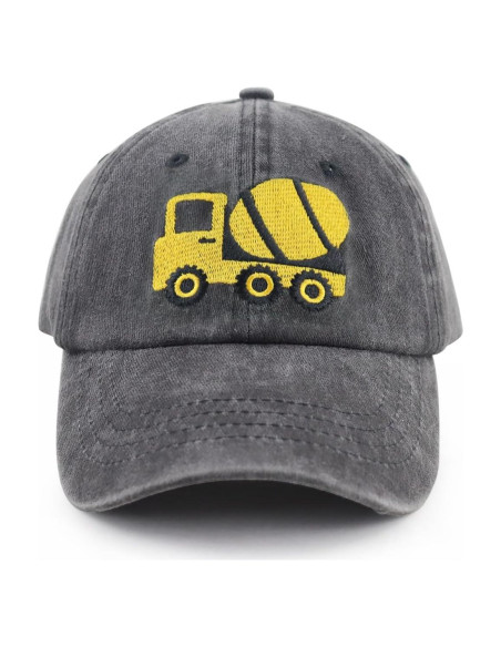 Gorro de Béisbol Infantil Ajustable Camiones Mezcladores 2-10 Años