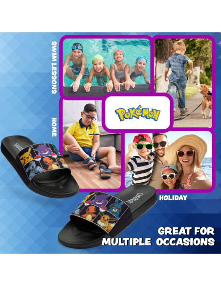 Chanclas de Pokemon para Niños - Sliders Comodos y Coloridos